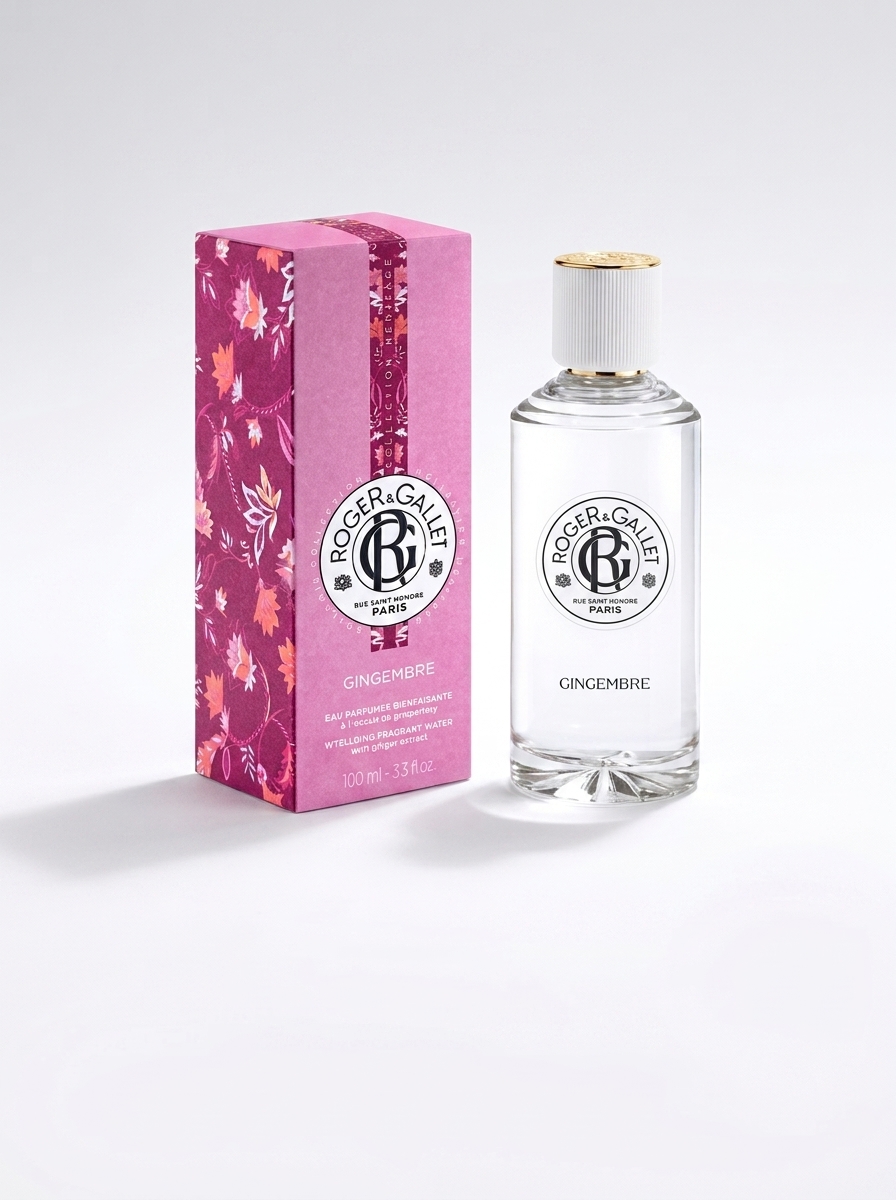 Roger & Gallet Gingembre eau parfumée bienfaisante 100 ml disponible chez Paris Kin Shopping à Kinshasa