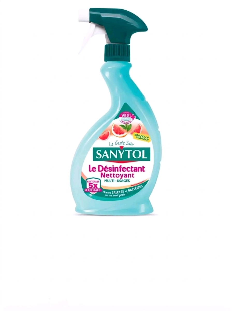 Sanytol nettoyant spray désinfectant multi-usages pamplemousse 500 ml disponible chez Paris Kin Shopping à Kinshasa