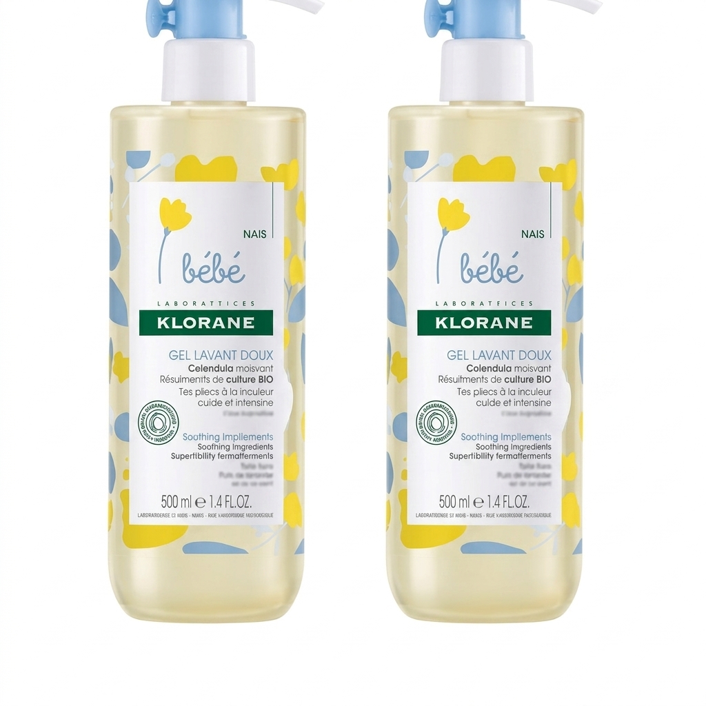 Klorane Bébé Calendula Bio gel lavant doux – lot de 2 disponible chez Paris Kin Shopping à Kinshasa