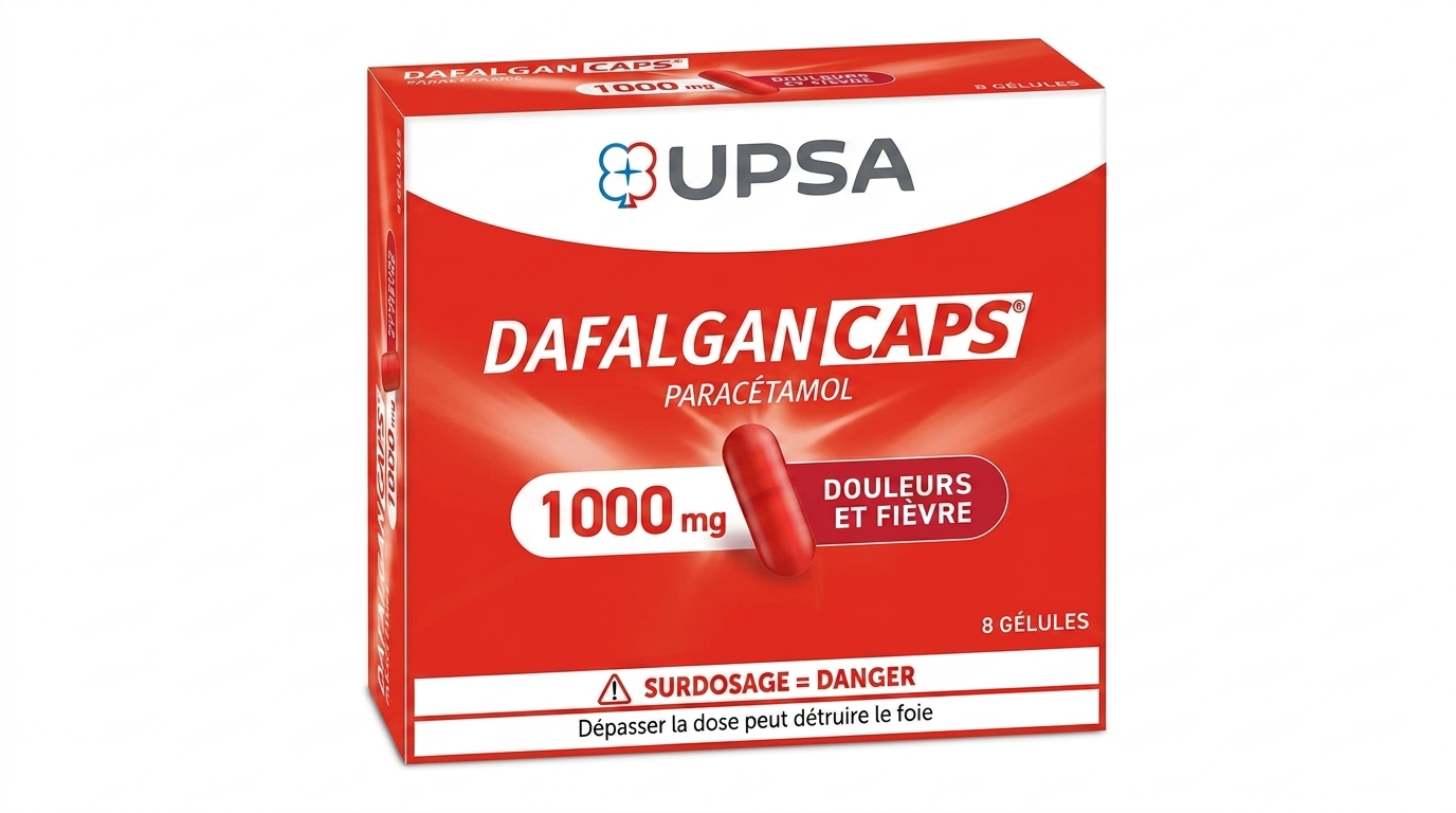 DAFALGAN CAPS 1000 mg disponible chez Paris Kin Shopping à Kinshasa