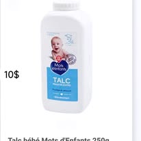 Mots d’Enfants Poudre talc bébé 250 g disponible chez Paris Kin Shopping à Kinshasa