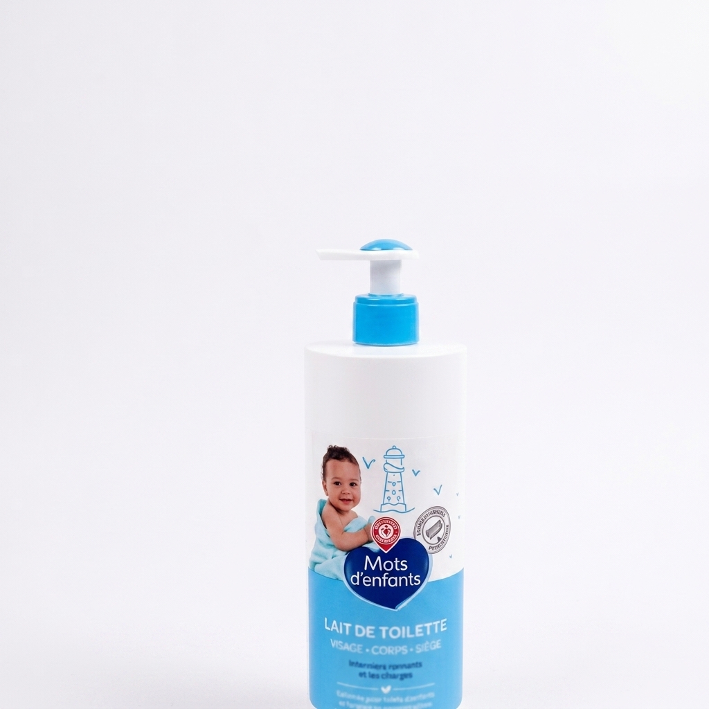 Mots d’Enfants lait de toilette 750 ml disponible chez Paris Kin Shopping à Kinshasa