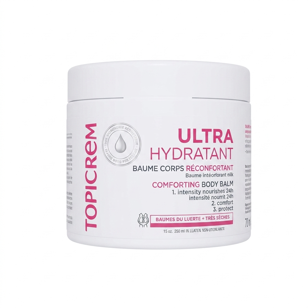 Topicrem Ultra-Hydratant baume corps Réconfortant– peaux sèches à très sèches disponible chez Paris Kin Shopping à Kinshasa