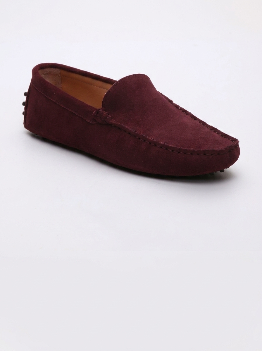 John Scott – Mocassins Cambridge en cuir lie-de-vin disponible chez Paris Kin Shopping à Kinshasa