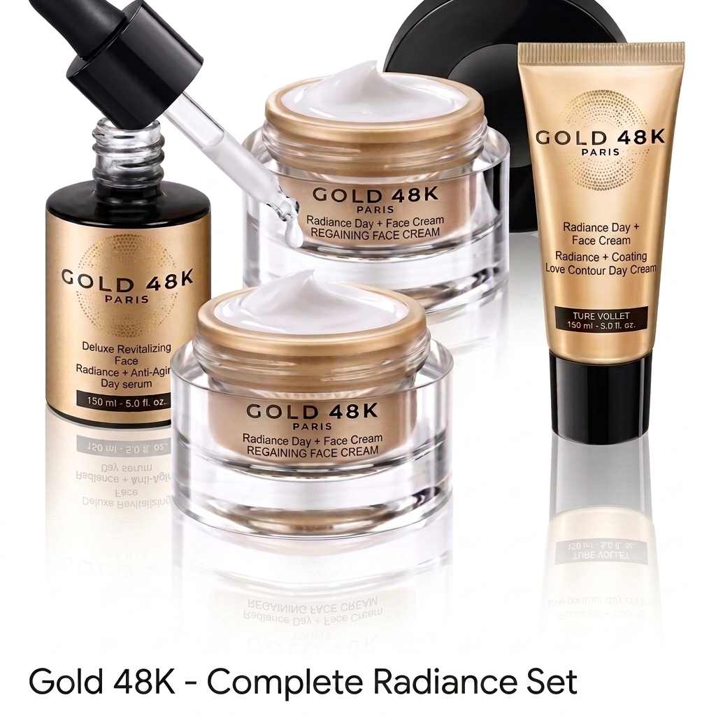 Gold 48K coffret éclat complet disponible chez Paris Kin Shopping à Kinshasa