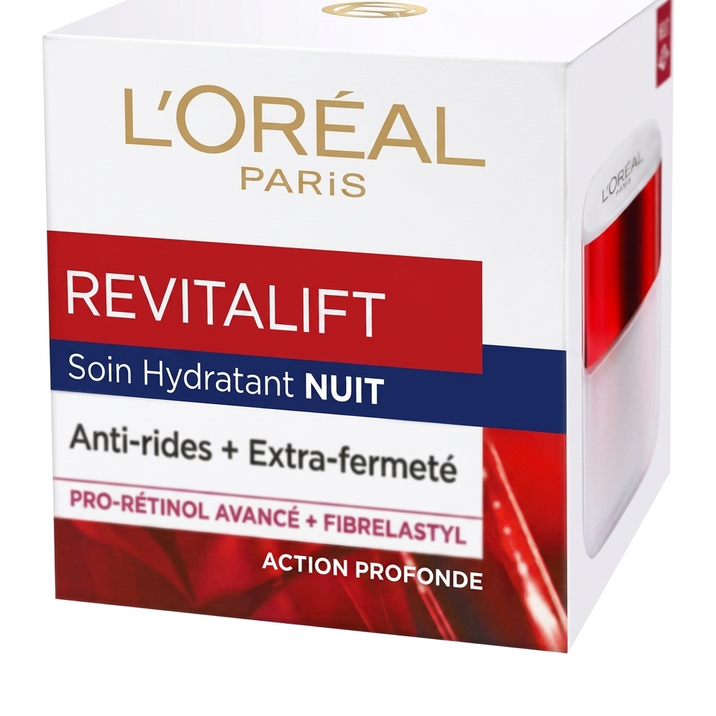 L'Oréal Paris Revitalift soin hydratant nuit anti-rides et extra-fermeté disponible chez Paris Kin Shopping à Kinshasa