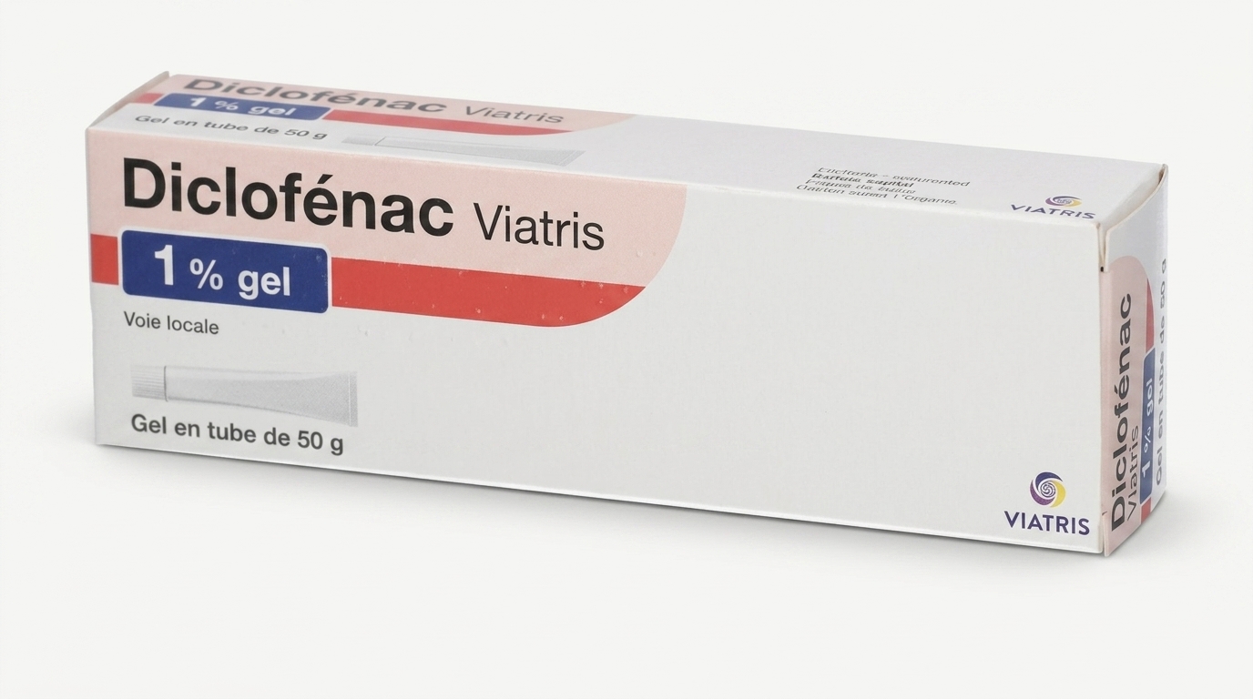 Diclofénac Viatris 1 % Gel 100 g disponible chez Paris Kin Shopping à Kinshasa