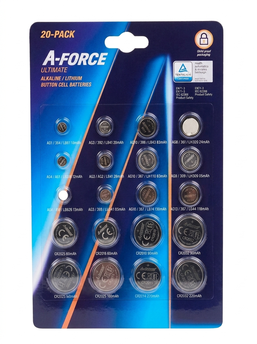 A-Force piles boutons lithium – 20 pièces disponible chez Paris Kin Shopping à Kinshasa