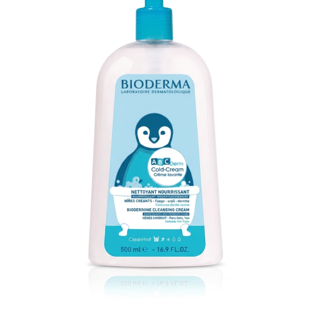 Bioderma ABCDerm Cold Cream - Crème Lavante bébé 1L disponible chez Paris Kin Shopping à Kinshasa