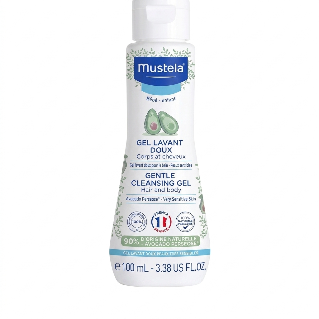 Mustela gel lavant doux 500 ml disponible chez Paris Kin Shopping à Kinshasa