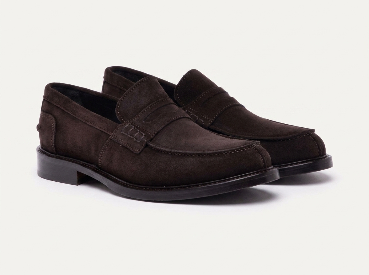 Baldinini – Mocassins en cuir suédé marron foncé disponible chez Paris Kin Shopping à Kinshasa