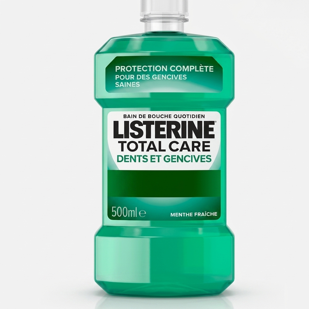 Listerine Total Care dents et gencives 500 ml disponible chez Paris Kin Shopping à Kinshasa