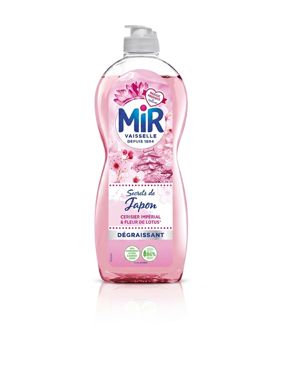 Mir liquide vaisselle dégraissant Secrets Japon 675 ml disponible chez Paris Kin Shopping à Kinshasa