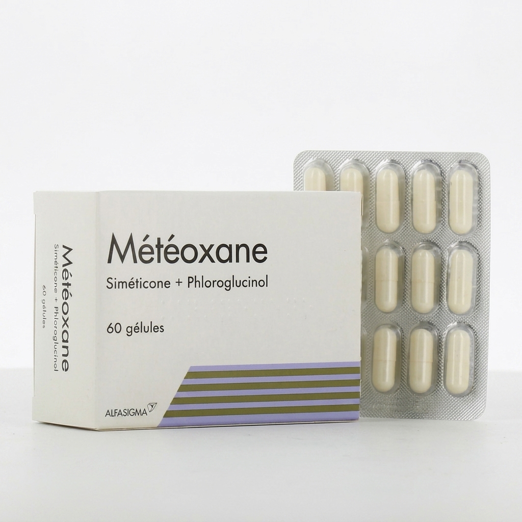 Météoxane 60 gélules ballonnements de Gaz disponible chez Paris Kin Shopping à Kinshasa