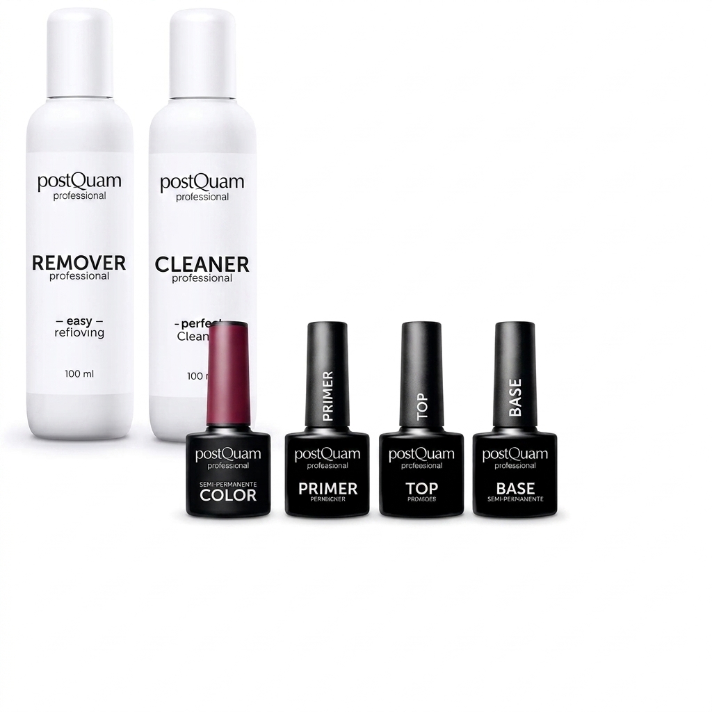 PQ kit de manucure semi-permanente rouge – 4×5 ml + 2×100 ml disponible chez Paris Kin Shopping à Kinshasa