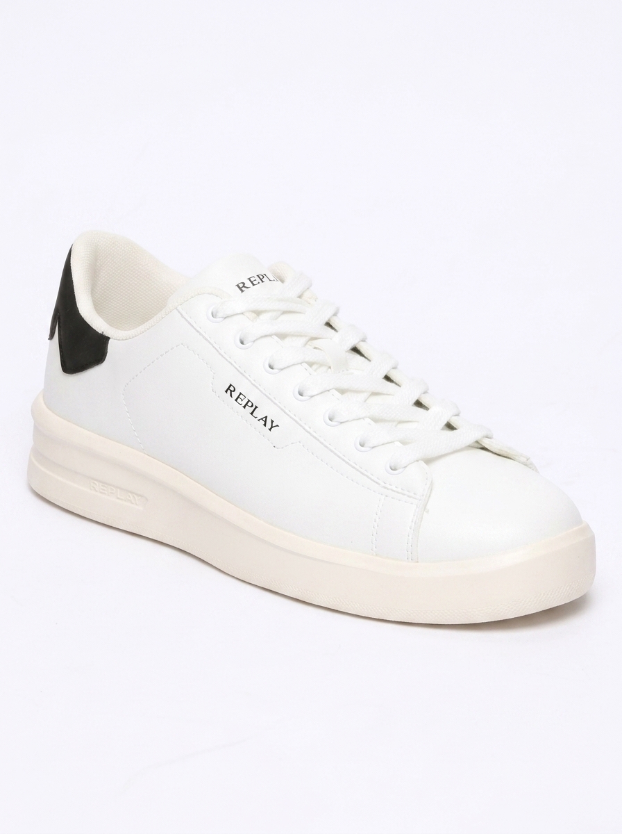 Replay – Sneakers Université M Prime blanches et noires disponible chez Paris Kin Shopping à Kinshasa