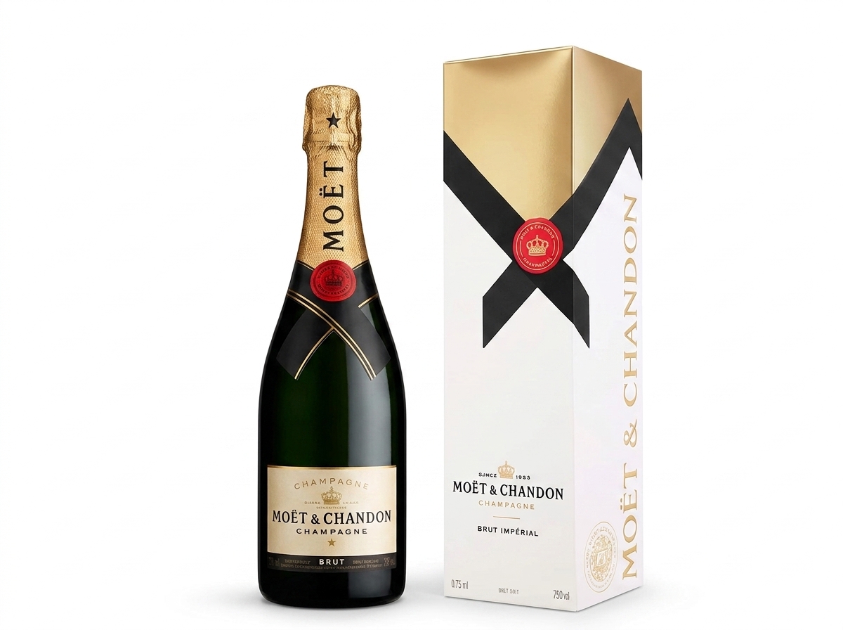 Champagne Moët & Chandon - Brut Impérial - en étui 0,75 L disponible chez Paris Kin Shopping à Kinshasa