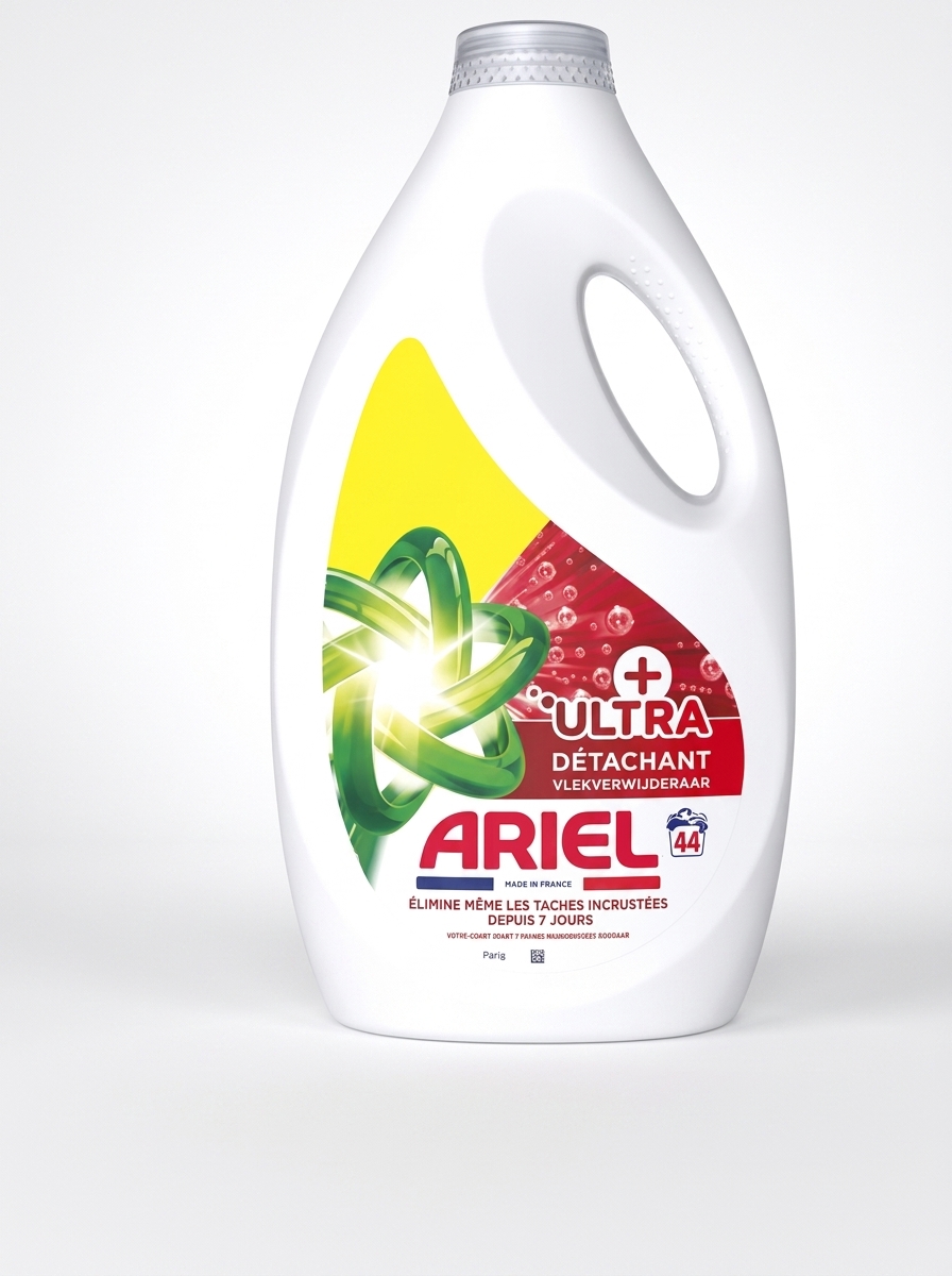 Ariel lessive liquide Ultra 44 Lavages disponible chez Paris Kin Shopping à Kinshasa