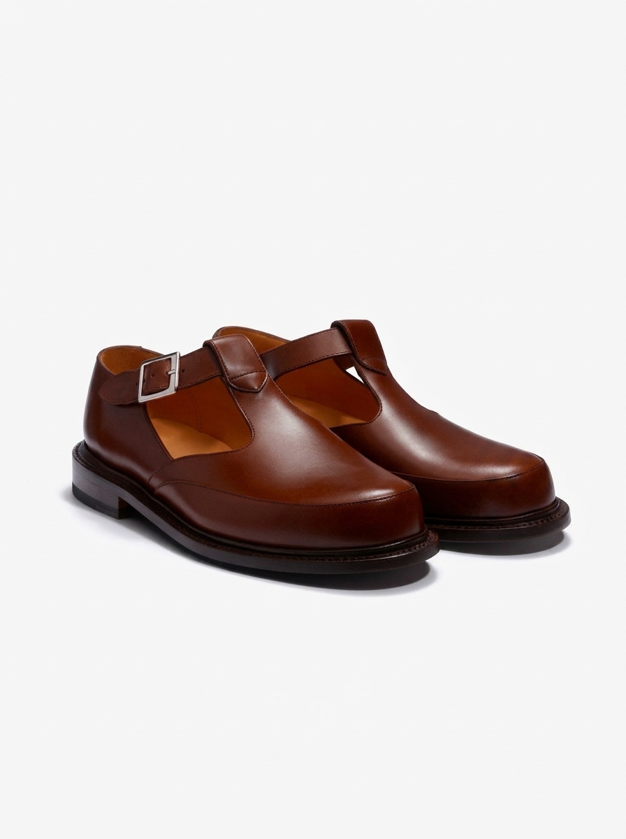 J.M. Weston – Sandale Salomé marron disponible chez Paris Kin Shopping à Kinshasa